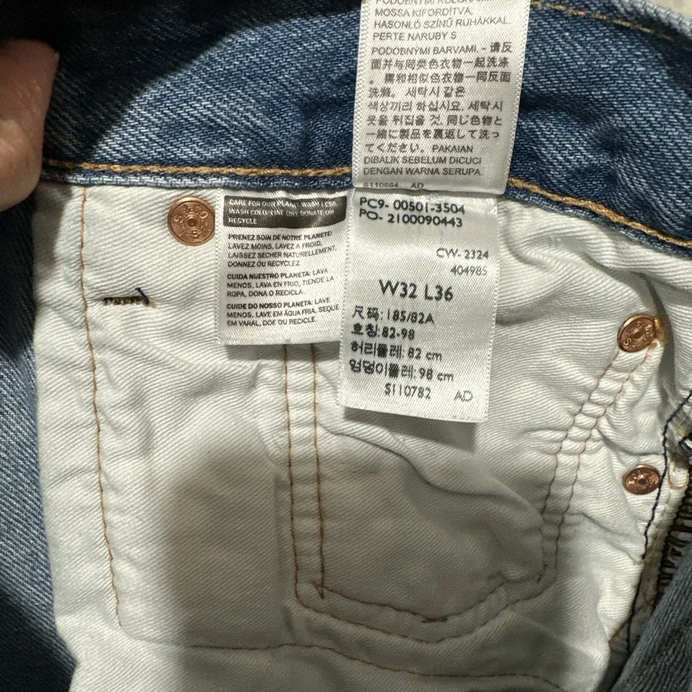 Levi's Strauss‎ 501 Original Straight Regular Light Blue Men's Denim Jeans Sz 32
